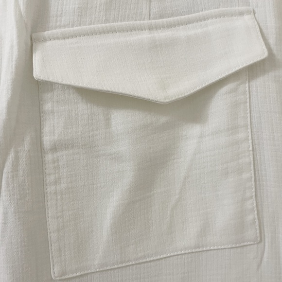 BCBGMAXAZRIA RUNWAY “Callen” White Straight Leg Cargo Style Dress Pants - Picture 3 of 6